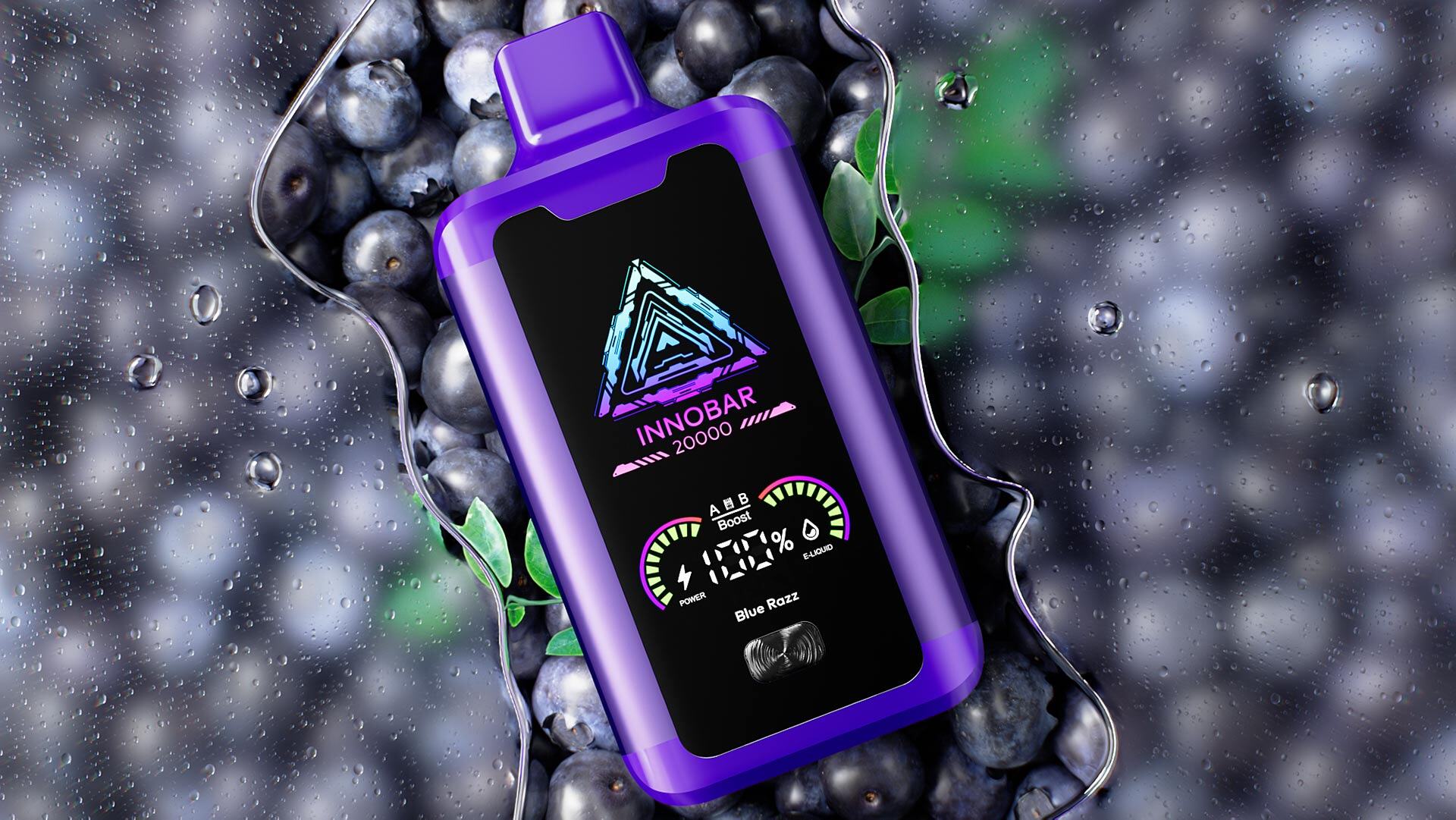 Vape usa e getta INNOBAR 20000 AB Boost Blue Razz - Sigaretta elettronica portatile e aromatizzata